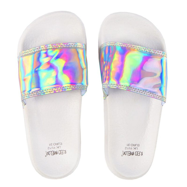 Picture of 100C007: GIRLS HOLOGRAPHIC SLIDERS